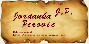 Jordanka Perović vizit kartica
